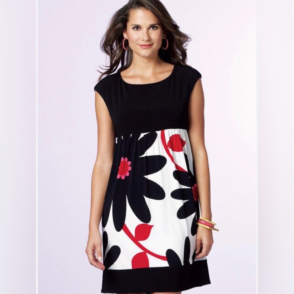 248 London Times Sleeveless Floral Sheath Dress - Size 16